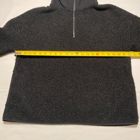 Elle Woman’s Teddy Fleece Half-Zip Pullover Sweater Jacket Black L - Picture 12 of 13